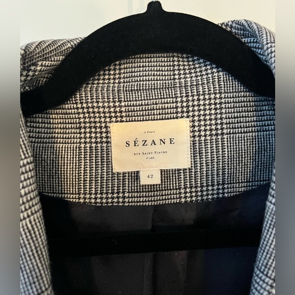 Sezane Tina jacket in London Check, size FR 42/US 10 - Picture 5 of 6
